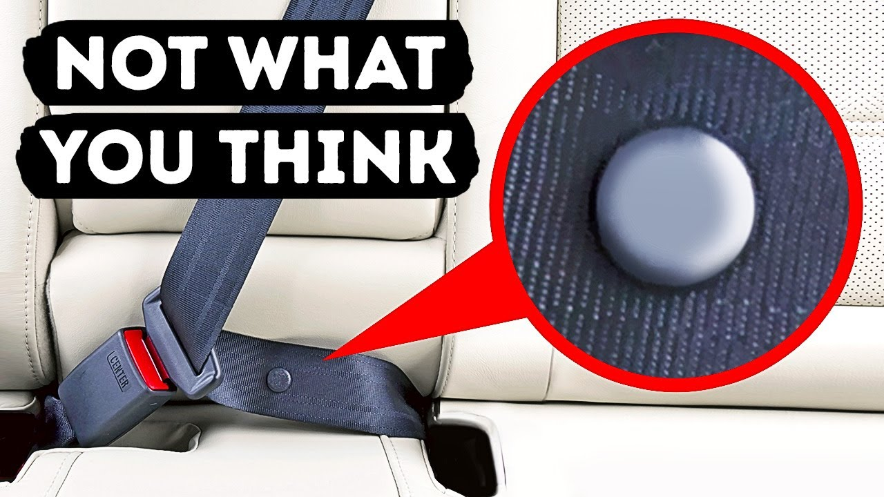 The buttons on your seatbelt have an important purpose