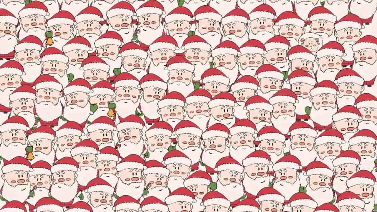 How smart are you? Find the odd Santa within 15 seconds